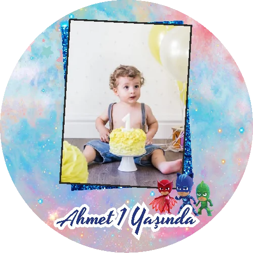 Pija Maskeliler Temalı Yuvarlak Açacak Magneti